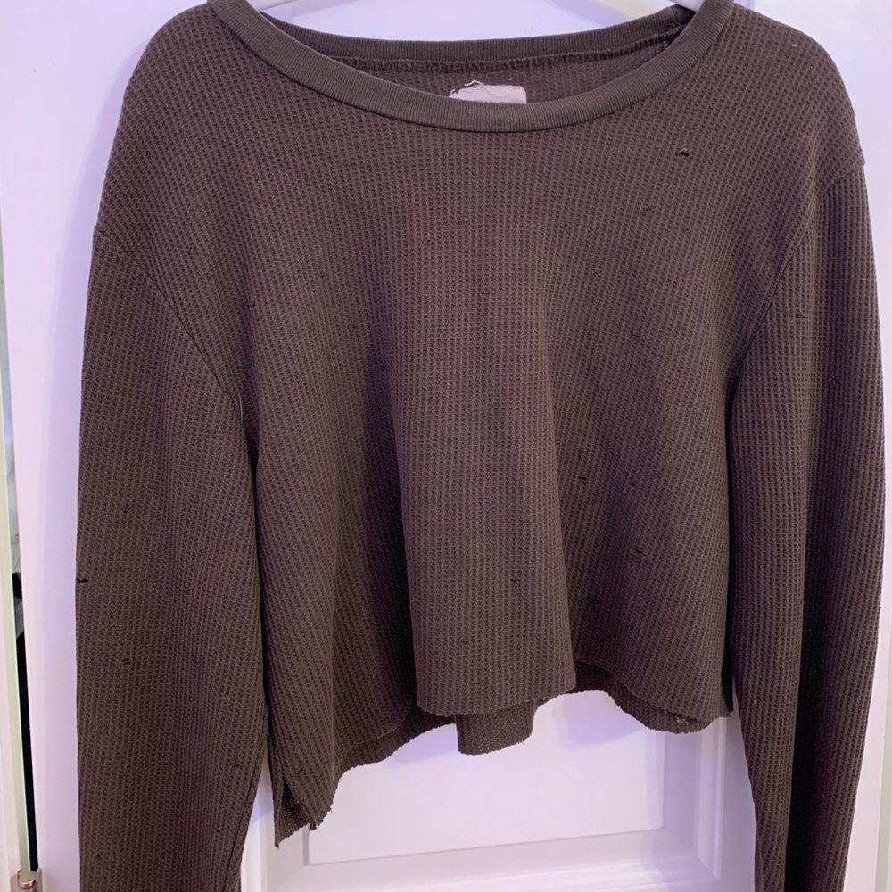 olive green distressed LF shirt